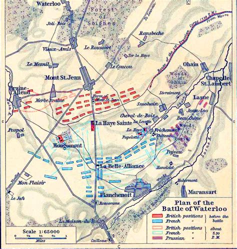 Plan of the Battle of Waterloo - June 18, 1815 (Shepherd)