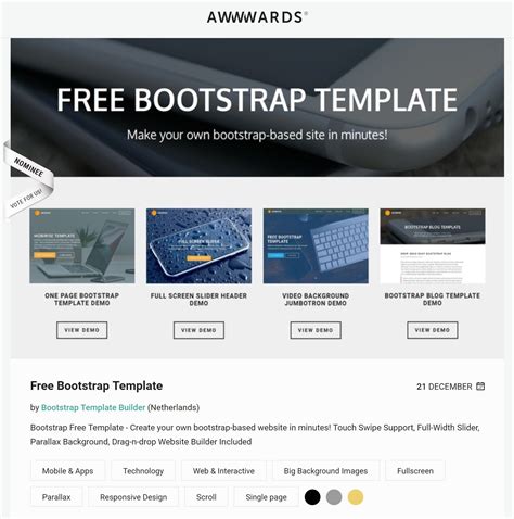 39 Brand New Free HTML Bootstrap Templates 2021