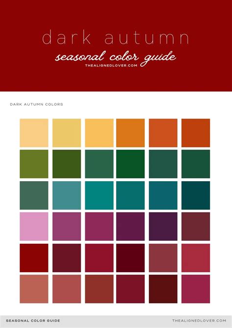 Dark Autumn Seasonal Color Palette: A Guide