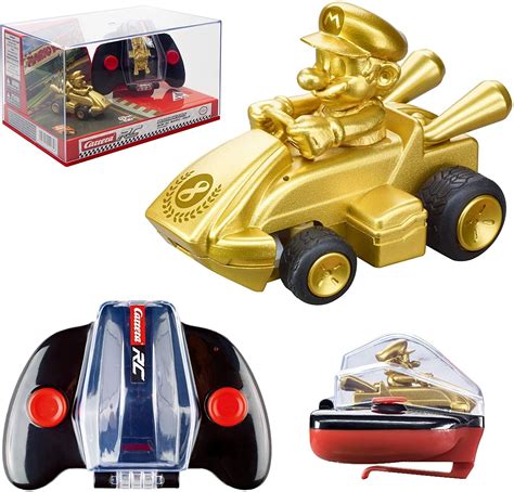 Nintendo Mario Kart Mini Collectible Remote Control Car - Mario - Gold - Pre-Order