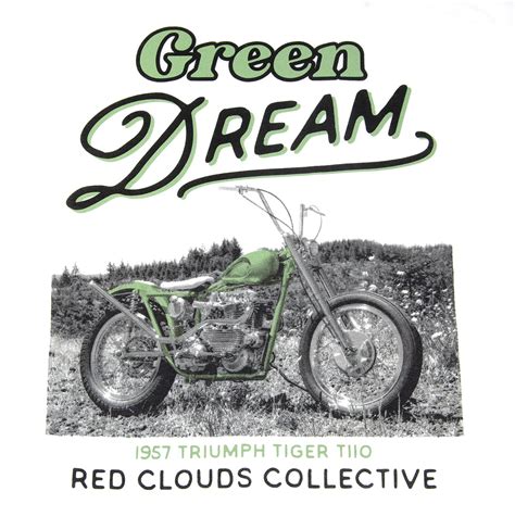 Green Dream Moto Tee - Red Clouds Collective - Made in the USA