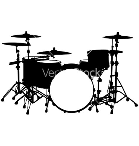 Drum Set Silhouette Vector at Vectorified.com | Collection of Drum Set ...