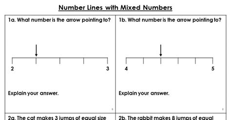 Number Lines with Mixed Numbers – Reasoning and Problem Solving ...