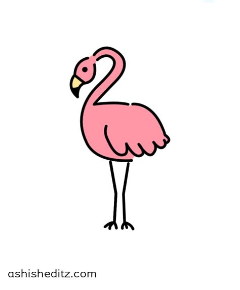 How To Draw A Flamingo Easy Drawing Tutorial For Kids – NBKomputer