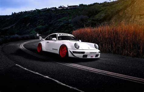 Wallpaper Porsche, Car, Sun, White, Road, 993, RWB, Hoonigan images for ...