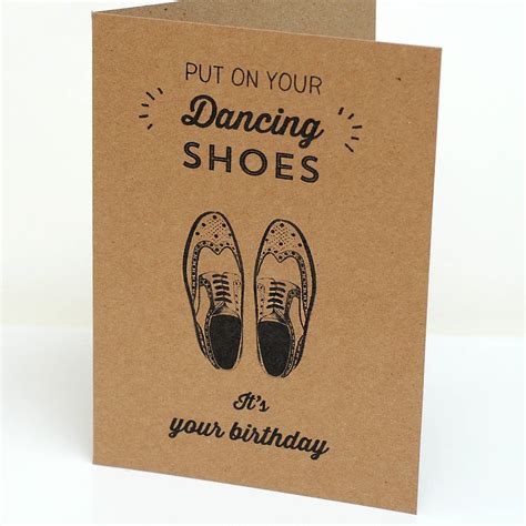 dancing brogues birthday card by papergravy | notonthehighstreet.com