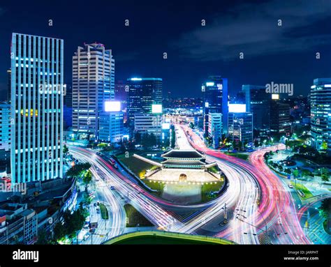 Seoul skyline at night Stock Photo - Alamy