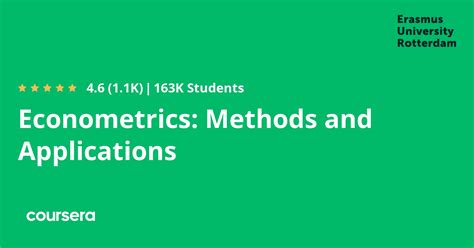 Econometrics: Methods and Applications - Coursya