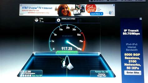 Google Fiber Speed Test - YouTube