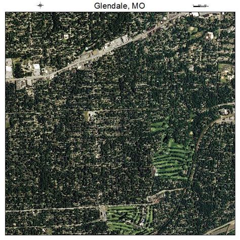 Aerial Photography Map of Glendale, MO Missouri