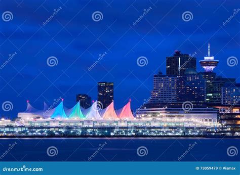 Canada Place Night Sails stock image. Image of columbia - 73059479