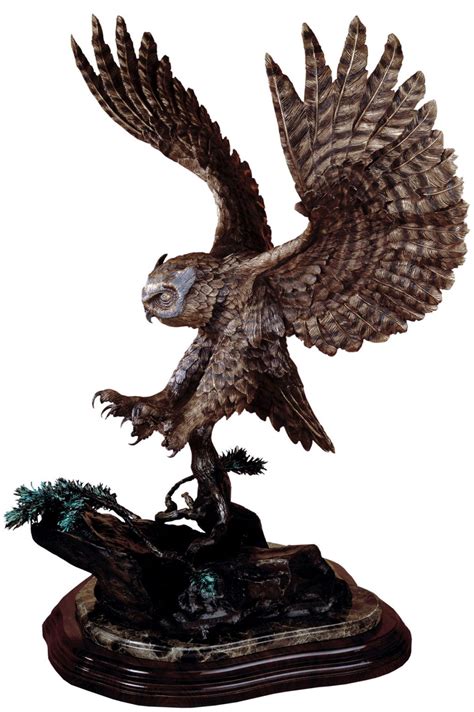 "Horned Owl" | Bronze Owl Sculpture