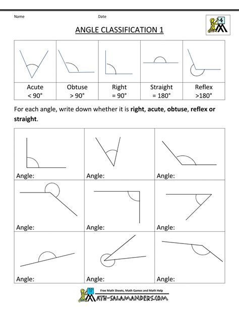 Angle Sums Worksheet