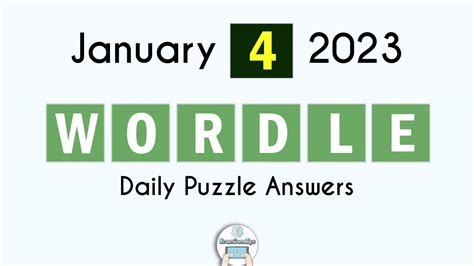 Wordle January 4 2023 Today Answer - YouTube