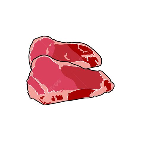 Design De Ilustração De Carne Crua Fresca Isolado PNG , Carne Bovina ...