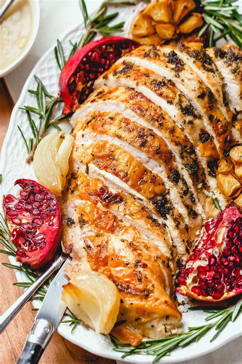 Roasted Turkey Breast Recipe with Garlic Herb Butter – How to Roast a ...