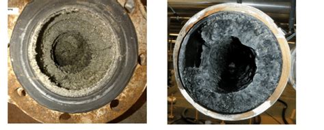 Struvite formations in the pipes between the digesters and centrifuge ...