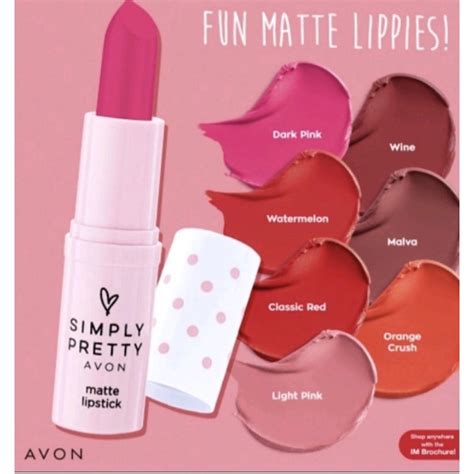 Avon lipstick Simply Pretty Matte Lipstick 4 g | Shopee Philippines