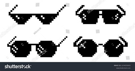 Set Glasses Pixel Art Style Stock Vector (Royalty Free) 2154255055 ...