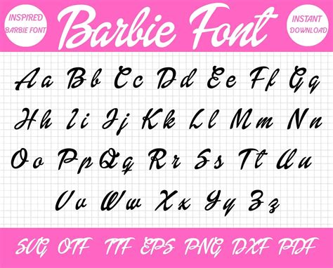 Barbie Font SVG Barbie Font Barbie SVG Barbie Barbie | Etsy