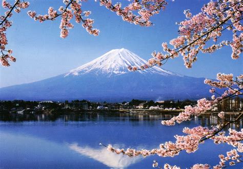 Postcards & Stamps Diary: mt fuji in spring