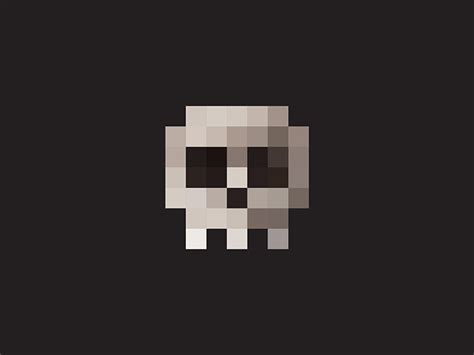 Skeleton Skull Pixel Art