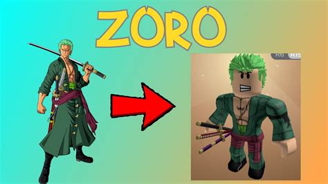 How to make Roronoa Zoro from One Piece in Roblox! - YouTube