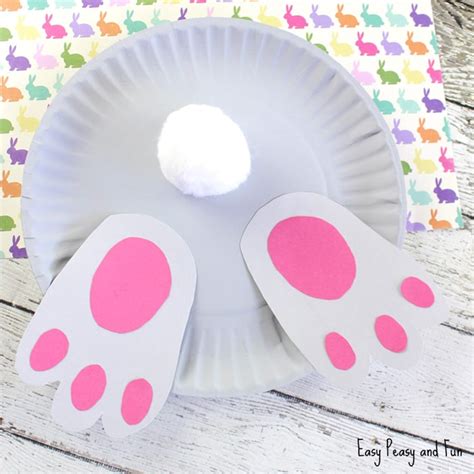 Bunny Butt Paper Plate Craft - Easy Peasy and Fun