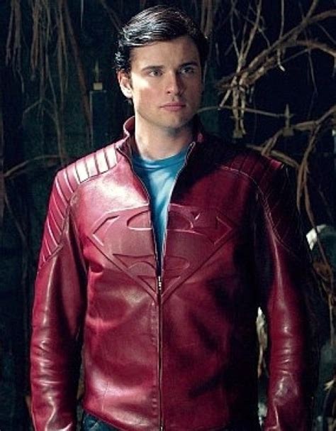 Smallville Clark Kent Tom Welling Red Leather Jacket