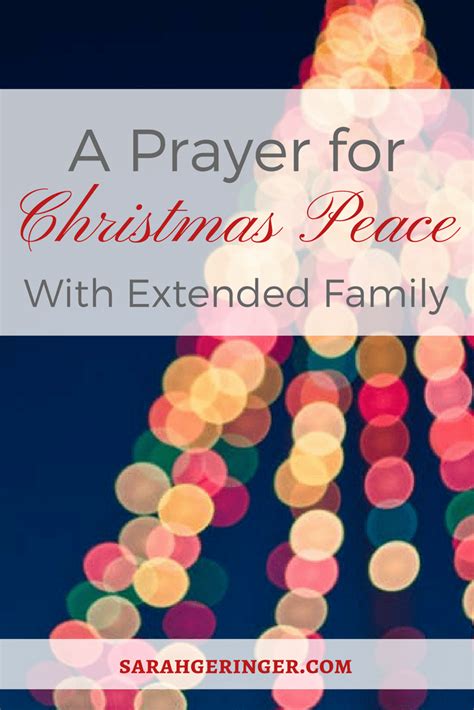 A Prayer for Peace in Extended Family - Sarah Geringer