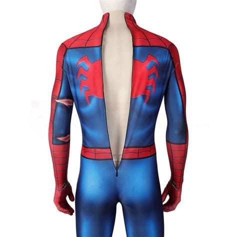 Spider-Man PS5 Classic Suit Spiderman Damaged Cosplay Costume ...