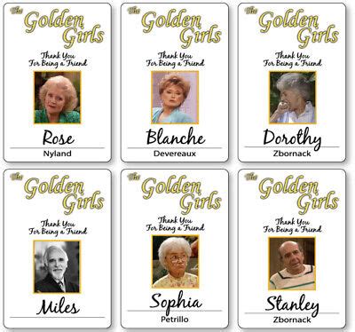 6 PC GOLDEN GIRLS CAST NAME BADGES TAGS HALLOWEEN COSPLAY PIN BACK | eBay