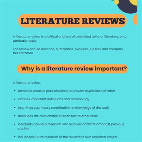 Literature Review Infographic | OER Commons