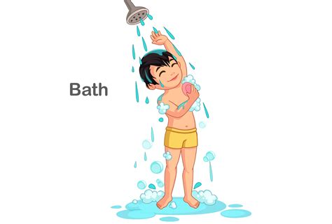 Kid Bath Clip Art