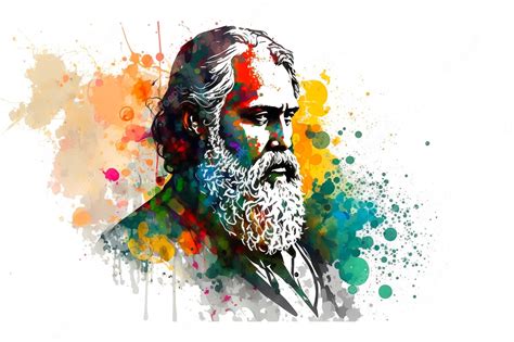 Premium Photo | Rabindranath tagore watercolor illustration