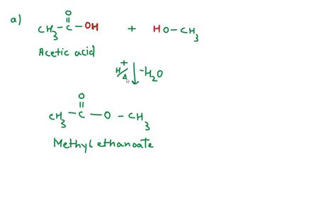 SOLVED: Draw the condensed structural formula for the ester formed when each of the following ...