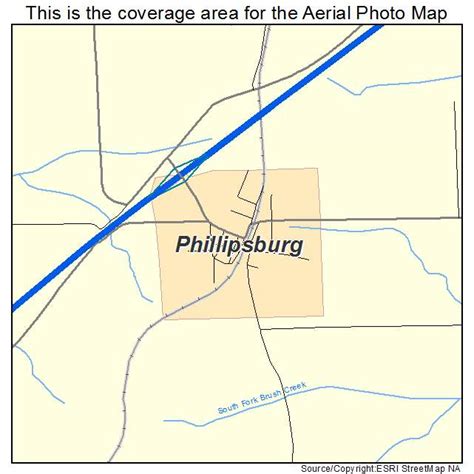 Aerial Photography Map of Phillipsburg, MO Missouri