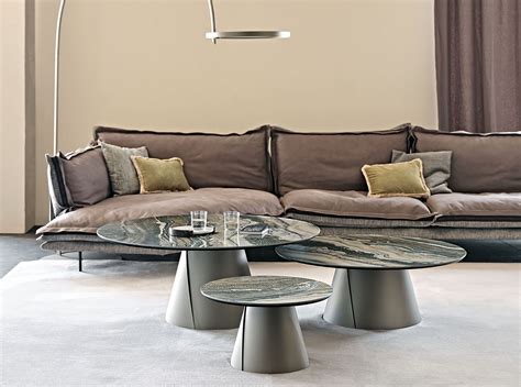 Albert Keramik Round Modern Coffee Table by Cattelan Italia - MIG Furniture