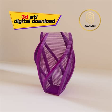 Spiral Vase Design 3D Model Digital Download STL Vase Decorative ...