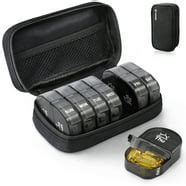 Classic Brass Daily Pocket Travel Sized Pill Box Case with Divider (Round 3-Section) - Walmart.com