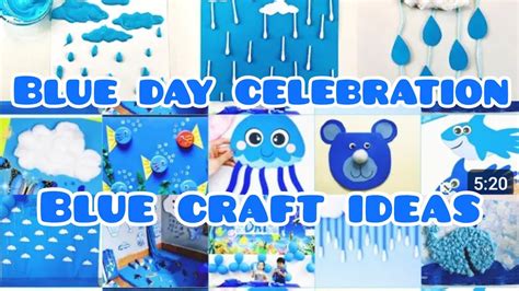 blue day craft idea blue colour day art and craft blue day celebration ...