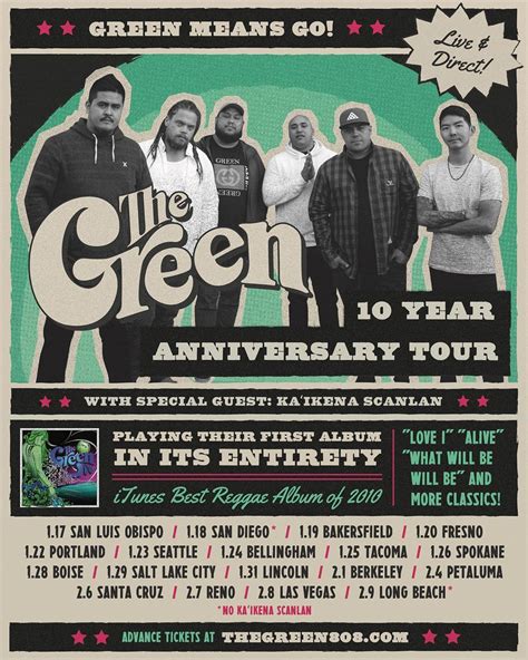 THE GREEN'S LIVE AND DIRECT 10TH ANNIVERSARY TOUR