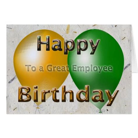 Employee Happy Birthday Card | Zazzle