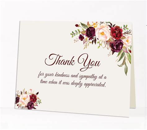 Celebration of Life Funeral Thank You Cards Personalized Sympathy ...