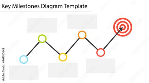 Key Milestones Diagram Template. Clipart image isolated on white ...