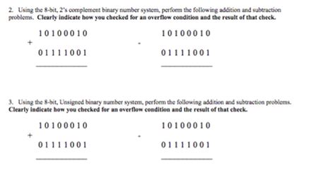 Solved Using the 8-bit. 2's complement binary number system, | Chegg.com