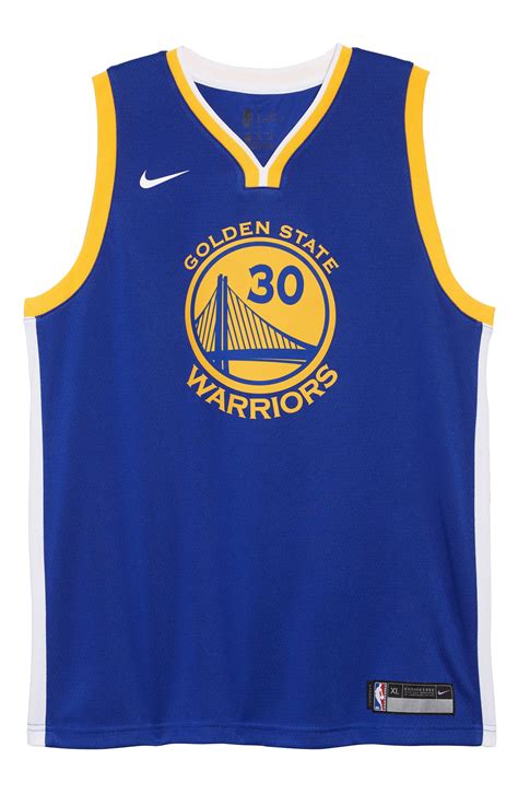 Nike Golden State Warriors Stephen Curry Basketball Jersey (Big Boys ...