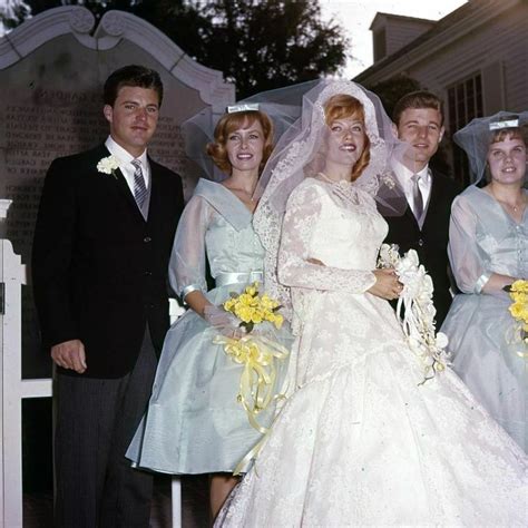 1961 DAVID NELSON, JUNE BLAIR & RICKY NELSON Wedding Original 2-1/4 ...