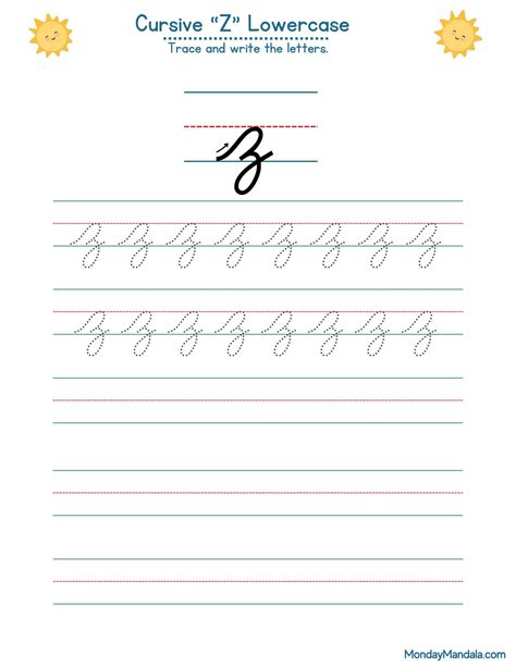 10 Cursive Z Worksheets (Free Letter Writing Printables)