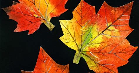 that artist woman: Painted Autumn Leaves